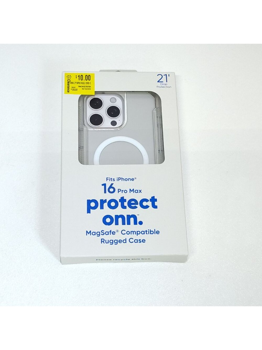 Protect Onn iPhone 16 Pro Max MagSafe Compatible Rugged Case 21' Drop Tested NIB
